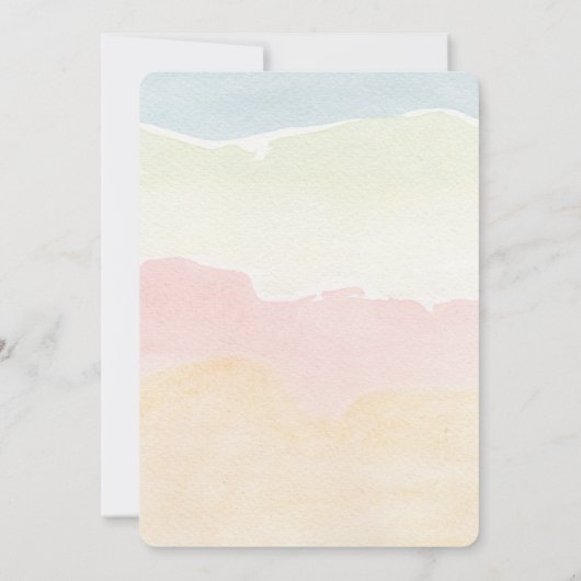 Invitation Coeurs amusants et Baby shower arc-en-ciel (Dos)