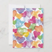 Invitation Cœurs aquarelle (Dos)
