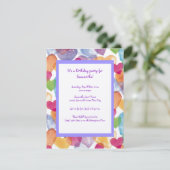 Invitation Cœurs aquarelle (Debout devant)