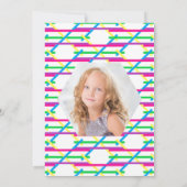 Invitation Coeurs arc-en-ciel 4e anniversaire (Dos)