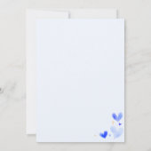 Invitation Coeurs Bleus Notre Petit Anniversaire Amoureux (Dos)