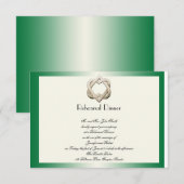 Invitation Coeurs celtiques sur la répétition verte de (Devant / Derrière)