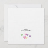 Invitation Coeurs colorés (Dos)