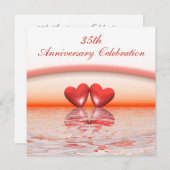 Invitation Coeurs coralliens du 35e anniversaire (Devant / Derrière)