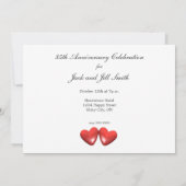 Invitation Coeurs coralliens du 35e anniversaire (Dos)