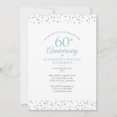 Invitation Cœurs d'amour pour les 60 ans de mariage diamant (Devant)