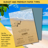 Invitation Coeurs dans la Fête des mariées de plage d'été de 