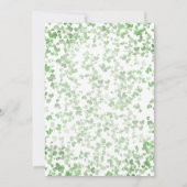 Invitation Coeurs d'aquarelle verte 20e anniversaire de Maria (Dos)