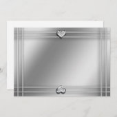 Invitation Coeurs d'argent (Devant / Derrière)