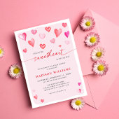 Invitation Coeurs de Baby shower petit amoureux