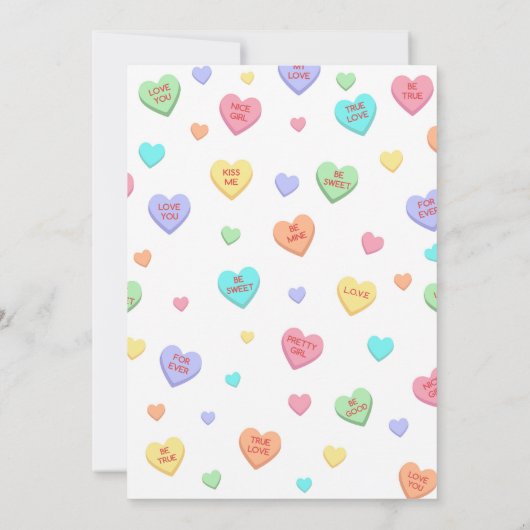 Invitation Cœurs de conversation de la Saint-Valentin 1er ann (Dos)