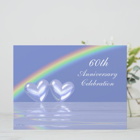 Invitation Cœurs de diamant 60e anniversaire (Debout devant)