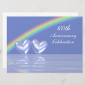 Invitation Cœurs de diamant 60e anniversaire (Devant / Derrière)