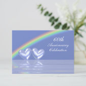Invitation Cœurs de diamants 60e anniversaire (Debout devant)