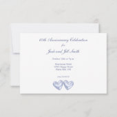 Invitation Cœurs de diamants 60e anniversaire (Dos)