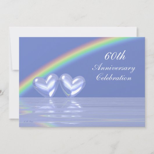Invitation Cœurs de diamants 60e anniversaire (Devant)