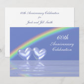 Invitation Cœurs de diamants 60e anniversaire (Devant / Derrière)