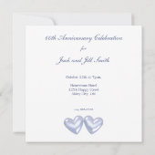 Invitation Cœurs de diamants 60e anniversaire (Dos)