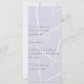 Invitation Coeurs de fiançailles pourpres (Dos)
