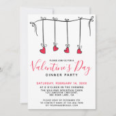 Invitation COEURS DE HANGING Soirée de la Saint-Valentin (Devant)