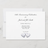 Invitation Cœurs de jubilé d'argent (Dos)