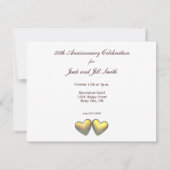 Invitation Cœurs de jubilé d'or (Dos)