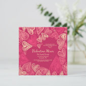 Invitation Cœurs de la Saint-Valentin (Debout devant)