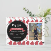 Invitation Cœurs de la Saint-Valentin Doodle Enfants Fête Pho (Debout devant)