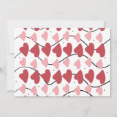 Invitation Cœurs de la Saint-Valentin Doodle Enfants Fête Pho (Dos)