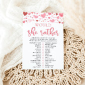 Invitation Cœurs de la Saint-Valentin Préfèrerait-Elle Jeu de