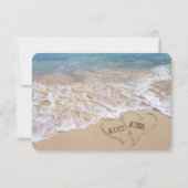 Invitation Coeurs de mariage de plage RSVP (Devant)