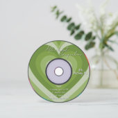 Invitation Cœurs de musique CD d'anniversaire Vert 2000 (Debout devant)