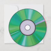 Invitation Cœurs de musique CD d'anniversaire Vert 2000 (Dos)