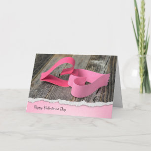 Invitation Coeurs de papier Valentine avec bordure déchirée