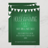 Invitation Coeurs de partie de pendaison de crémaillère (Devant / Derrière)