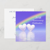 Invitation Cœurs de perle pour le 30e anniversaire (Devant / Derrière)