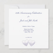 Invitation Cœurs de perle pour le 30e anniversaire (Dos)