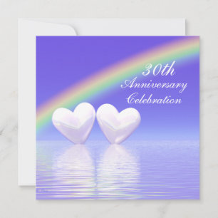 Invitation Cœurs de perle pour le 30e anniversaire