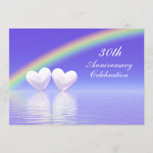 Invitation Cœurs de perle pour le 30e anniversaire