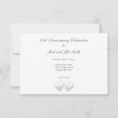 Invitation Cœurs de perle pour le 30e anniversaire (Dos)