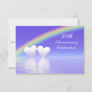 Invitation Cœurs de perle pour le 30e anniversaire