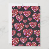 Invitation Coeurs de pierres précieuses de luxe Saint-Valenti (Dos)