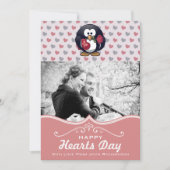 Invitation Coeurs de pingouins mignons| Photo personnalisée S (Devant)