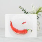 Invitation Coeurs de poivre chaud rouge blanc (Debout devant)