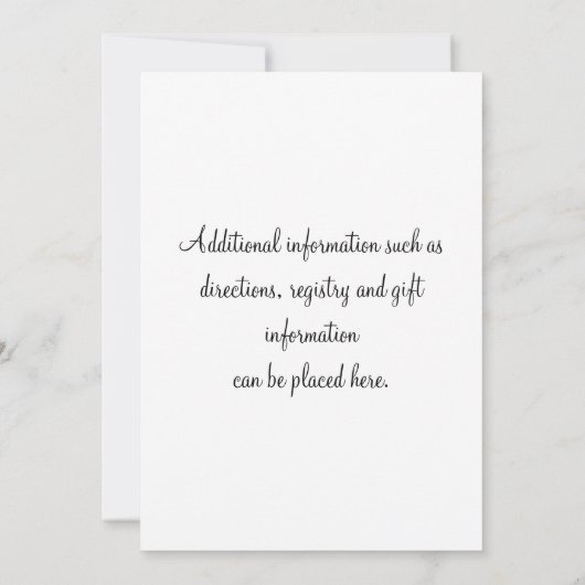 Invitation Coeurs de rose de douche de couples (Dos)