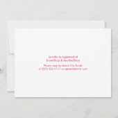 Invitation Coeurs de ruban simples Fête des mariées de Valent (Dos)