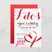 Invitation Coeurs de rubans rouges ! (Devant / Derrière)