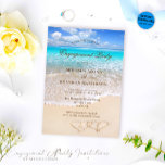 Invitation Coeurs de sable Blue Ocean Beach<br><div class="desc">Célébrez le début de votre voyage à jamais avec notre invitation personnalisée Blue Ocean Beach Engagement Party Hearts. Conçu avec soin par Mylini Design, la version imprimée de cette invitation capture délicatement la beauté du sable de plage, des empreintes cardiaques, et un océan serein subtilement dans l'arrière - plan. L'ambiance...</div>