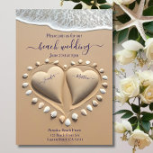 Invitation Coeurs de sable de plage