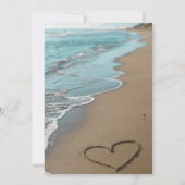 Invitation Cœurs de sable de plage Élégant Mariage tropical m (Dos)